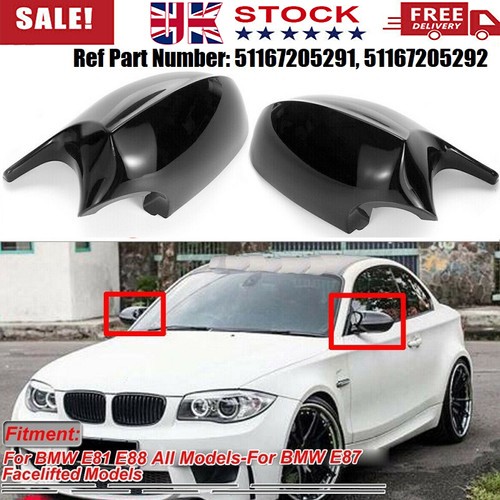 Gloss black side mirror - black,