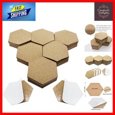 Natural hexagon self adhesive - natural,