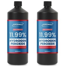Lucemill Hydrogen Peroxide 11.99% ( 12%) Food Grade | 500ml 1L 5L | Pure H2O2
