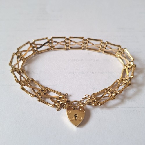 9ct gold bar - 7”, gate