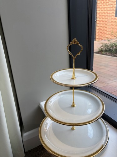 Ceramic glass three tier - three-tier, white
