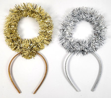 Silver Gold Halo Tinsel Headband Christmas Angel Boppers Nativity Fancy Dress