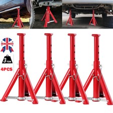 4X 3TON AXLE STANDS LIFTING CAPACITY STAND HEAVY DUTY CAR CARAVAN FLOOR JACK