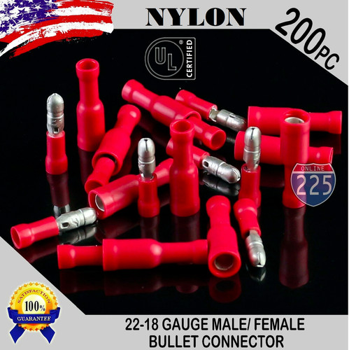 Nylon 200pcs awg red - nylon,
