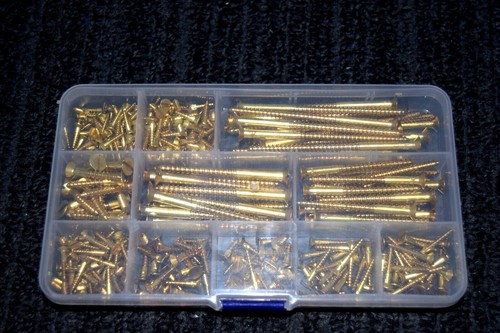 Brass wood screws - brass,