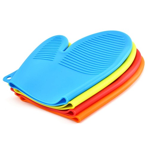 Silicone long oven mitt gloves - silicone,
