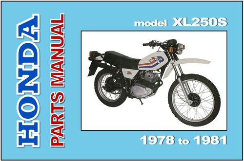 Honda parts manual - parts, xl250s
