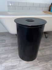 Designer Black Faux Snakeskin LAUNDRY BIN Basket Large Holder Storage Modernist
