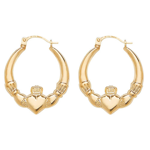 Creole earrings 9ct yellow - creole,