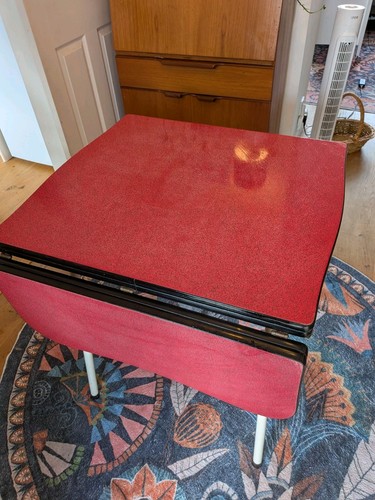1950s 1960s retro red formica - 1960s,