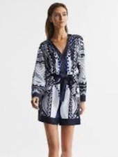 Ladies New Ex Reiss Scarf Print Playsuit With Pockets RRP £228 BNWOT
