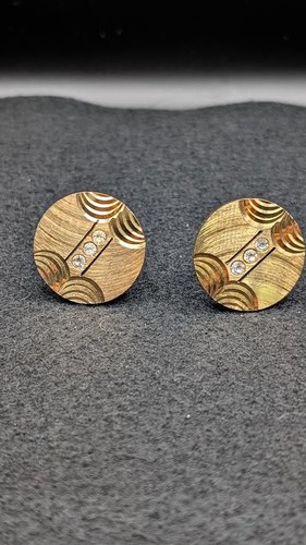 Vintage round gold tone - vintage,