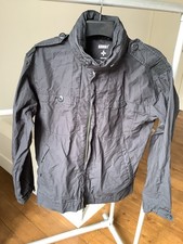 Addict light casual zipped parka jacket, zip-up hood, size M, black, unused