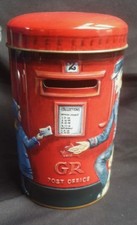 Churchills Biscuit Tin-  Post Box  Money Box -  Royal Mail  traditional vtg look
