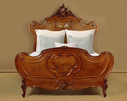 Antique french walnut double - french,