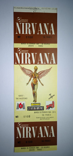 Nirvana utero ticket le - nirvana,