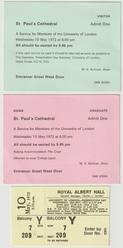 Tickets london university - 3x,
