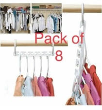 8Pcs Space Saving Multi Function Magic Wonder Hanger Closet Organizer Clothing