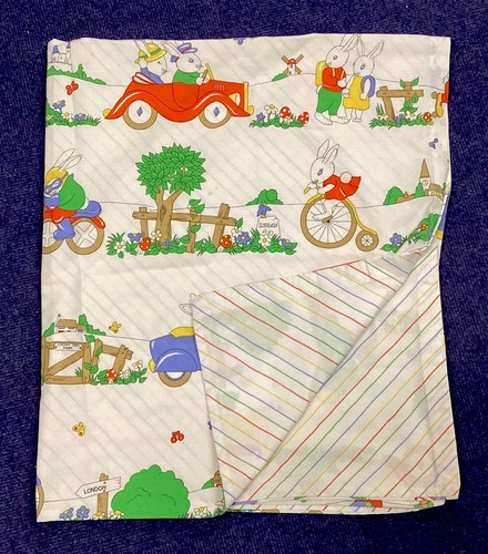 Vintage kitsch bunny cot duvet - bunny,