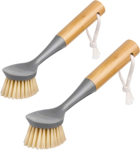 Dish brush built scraper - built,