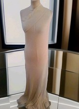  Ted Baker Ribbed Cream Maxi Dress Off  Shoulder 2 (UK 10/12) New With Out Tags