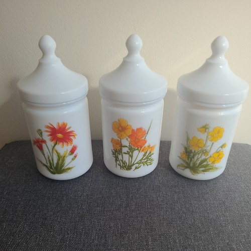 Vintage milk glass trio - milk,