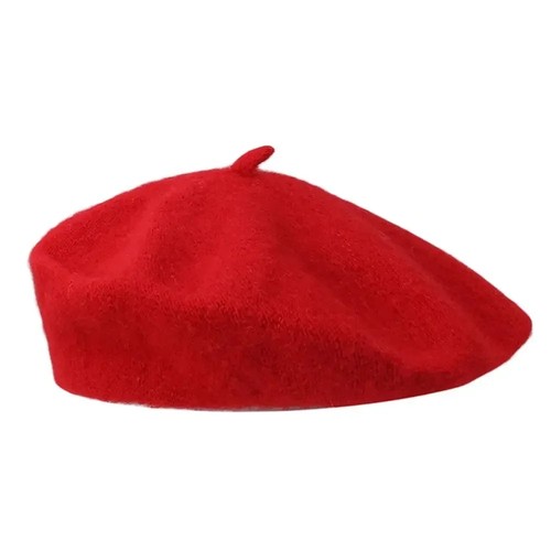 Plain beret hat wool autumn - plain,