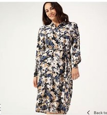 ICHI Ganava Dress UK12(40) Navy Multi BNWT QVC RRP£69 (No Tie Belt)