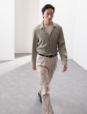 Marks & Spencer Mens Multi Coloured Viscose Regular Long sleeved Shirt - M&S