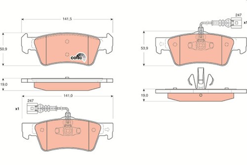 Gdb1672 brake pad set - set,, disc