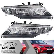 Headlights Honda Civic Mk8 2006-2012 Black Surround Headlamps Pair FN2 