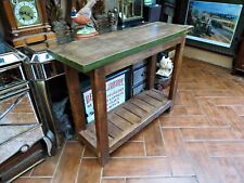 VINTAGE PINE & BEECH RUSTIC TABLE. VERY STYLISH & USEFUL. SOLID & STURDY.