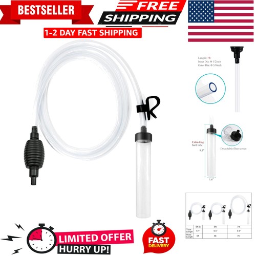 Clear 7ft aquarium siphon - clear,