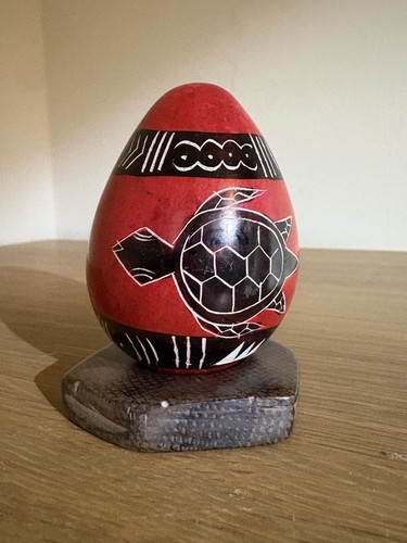 Painted stone turtle - painted,