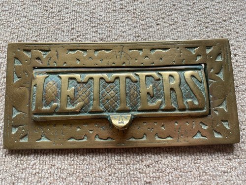 Superb brass letterbox very - letterbox,