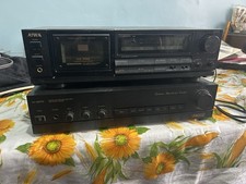 Sherwood AI-2210+Aiwa AD-F370 Cassette BUNDLE With Custom Plug