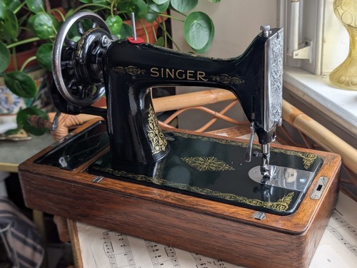 Singer 99k hand crank sewing - 99k,