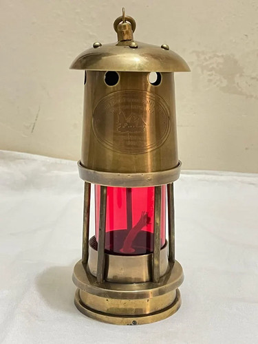 Brass miner oil lampvintage - miner,