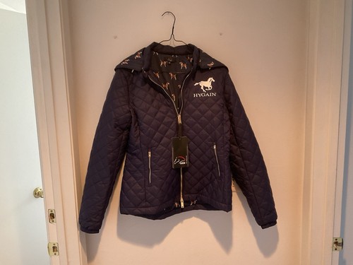 Hkm ladies quilted navy - navy, beagle