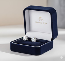 2ct Earrings White Gold Gift