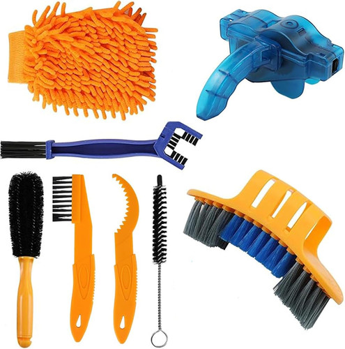 8pcs bike cleaning - cleaning, brush
