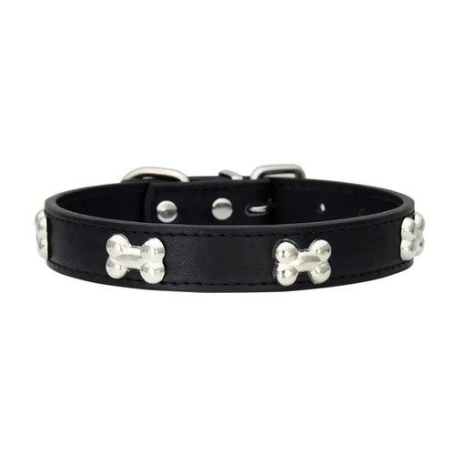 Premium leather dog - leather, collar