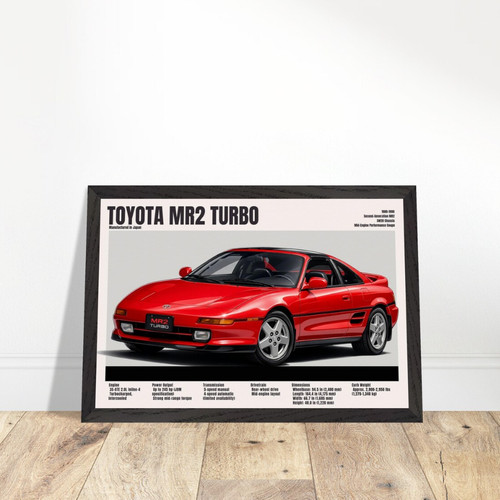 Toyota mr2 turbo sw20 poster - mr2,
