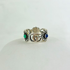 925 Gucci Sterling Silver Flower Ring Size O 1/2 #232