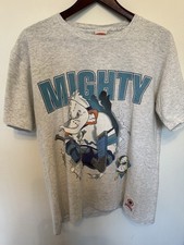 Mighty Ducks Vintage T Shirt Nutmeg Mills NHL Grey Single Stitch Size Large 90s