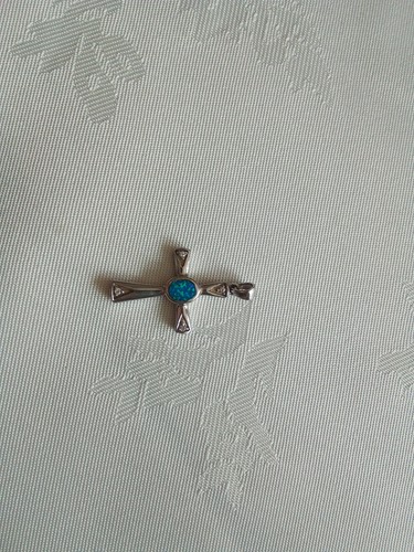 Opal cross pendant - cross,
