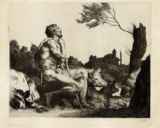 William Strang etching, The