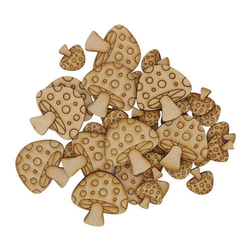 Wooden detailed mushrooms mdf - mushrooms,