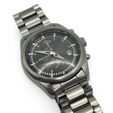 Police Watch - Police Chronograph Watch Stainless Steel Black Dial 10660J Mens