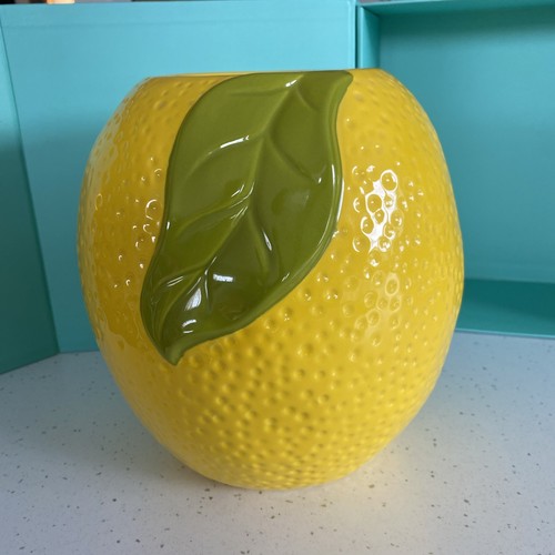 Lemon shape vase yellow unique - yellow,